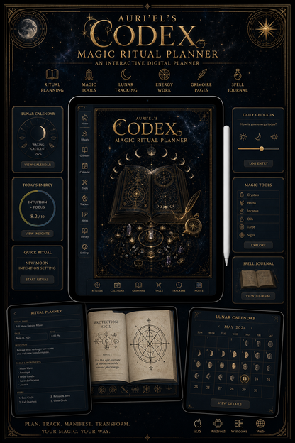 Auriel’s Codex: Mirror Magic Ritual Planner & Ceremony Guide