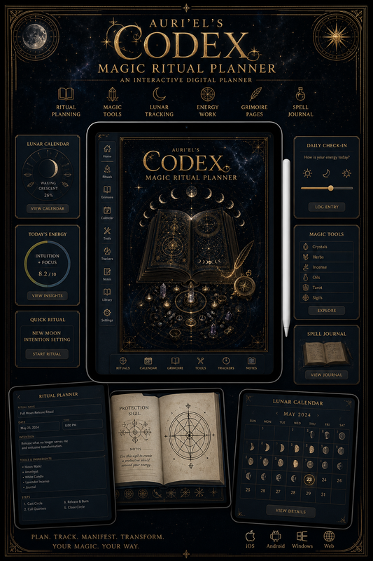 Auriel’s Codex: Mirror Magic Ritual Planner & Ceremony Guide